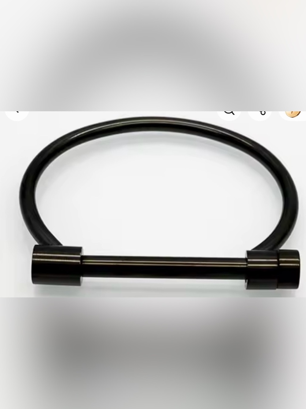 Available Soon, Black Shackle Screw Cuff Bracelet